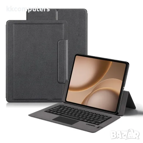 Калъф с Bluetooth Клавиатура за Oppo Pad 5 Pro / OnePlus Pad 4 от PU Кожа с Подсветка, Тъчпад и Стой