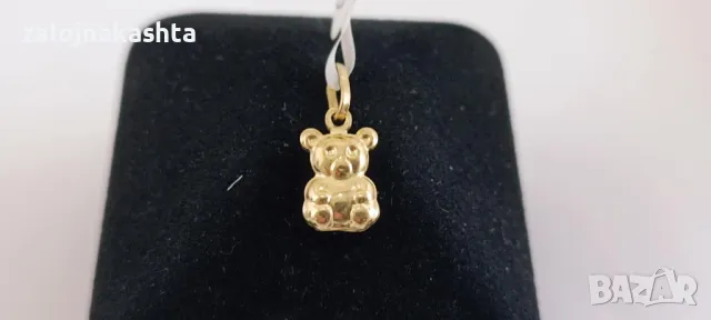 Нова Златна висулка мече-0,81гр/14кр