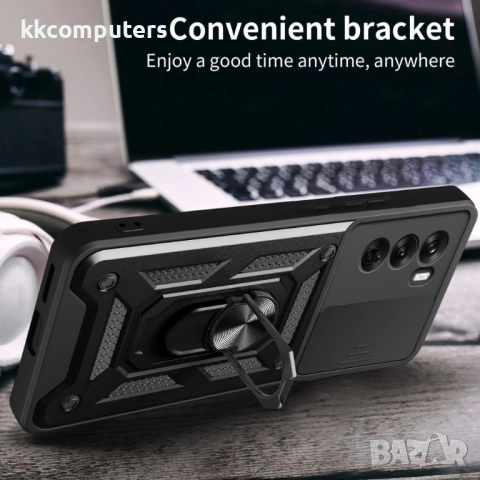 Oppo Reno12 Pro Удароустойчив Ring Holder Калъф и Протектор, снимка 4 - Калъфи, кейсове - 52674266