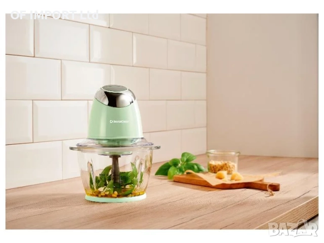 Мултифункционален Кухненски Чопър със Стъклена Кана SILVERCREST 500W, снимка 3 - Чопъри и пасатори - 52386427