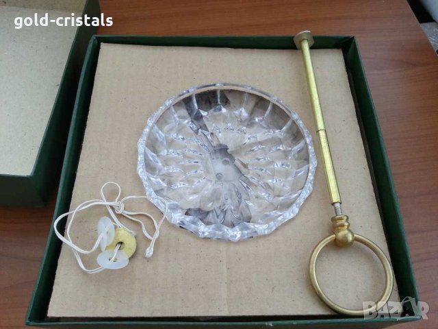 Кристален поднос на два етажа, снимка 6 - Антикварни и старинни предмети - 30149681