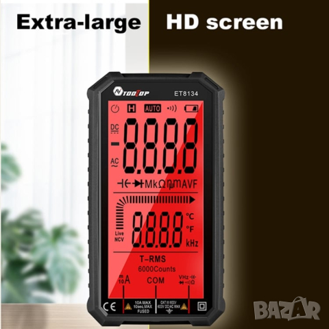 Автоматичен мултицет/мултиметър 6000 T-RMS, снимка 3 - Други инструменти - 44523122