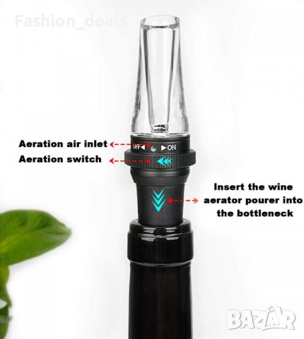 Нов Аератор за вино Наливник Аксесоар за любители Графин за червено вино, снимка 2 - Други - 36871365