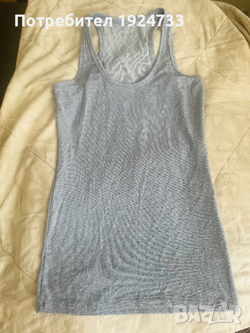 Син топ с блестящи частици 