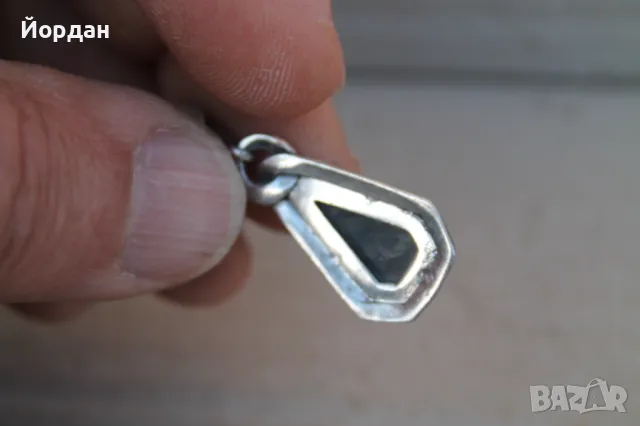 Сребърни обици с маркезити и оникс, снимка 6 - Обеци - 48942686