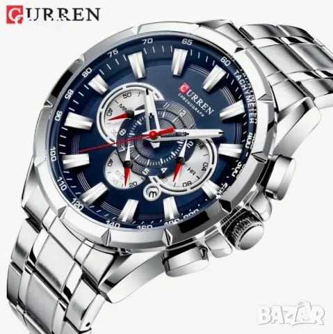 Мъжки, Спортно/Елегантен син хронограф Curren “Stills” 4серия*!, снимка 3 - Мъжки - 49521973