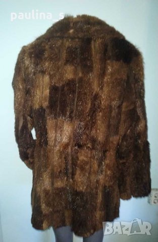 Палто от нутрия / естествена кожа с косъм, снимка 7 - Палта, манта - 16099869