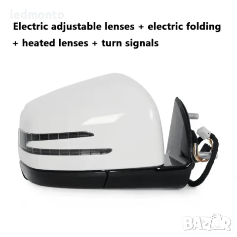 Електрически странични огледала Mercedes W164 X164 ML GL 2005–2019 – бели, с Blind Spot, снимка 6 - Части - 51329735