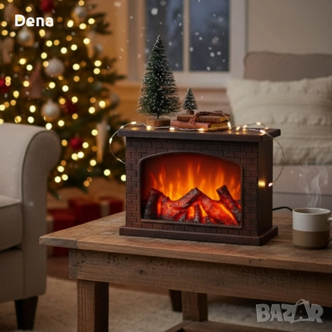 Декоративна LED камина с изкуствен пламък и звук – уют без риск и без отопление, снимка 4 - Декорация за дома - 52411567