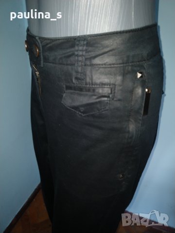 Дизйнерски панталон с кожен ефект "Kello"® / голям размер , снимка 3 - Панталони - 15475101