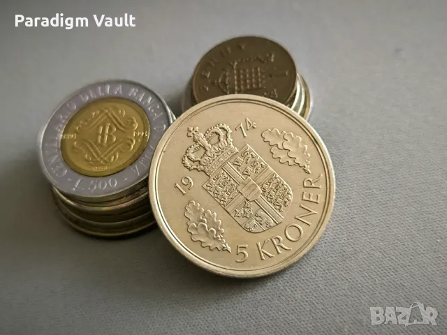 Mонета - Дания - 5 крони | 1974г.