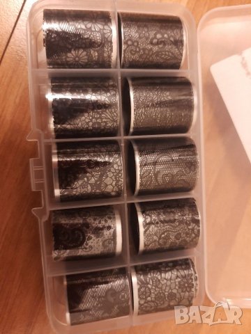 Фолио за нокти дантела 10 броя в кутия