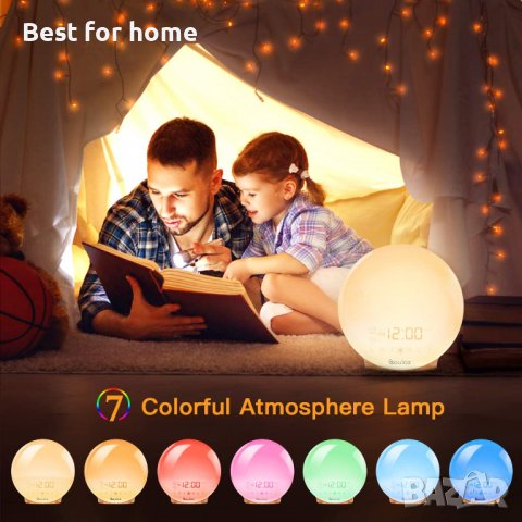 Часовник- лампа с бели звуци, изгрев/ залез и радио COULAX, снимка 7 - Други - 38214647