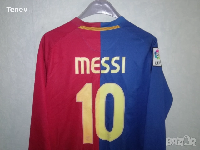 Barcelona Messi Home 2008 2009 Nike Long Sleeve Барселона Меси оригинална тениска фланелка L/S екип , снимка 3 - Тениски - 52921122