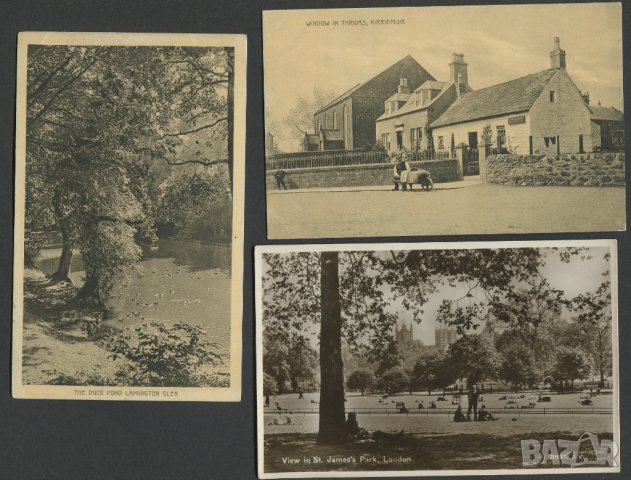  Великобритания 1900-25г. - 3 пътували картички , снимка 1 - Филателия - 38152064