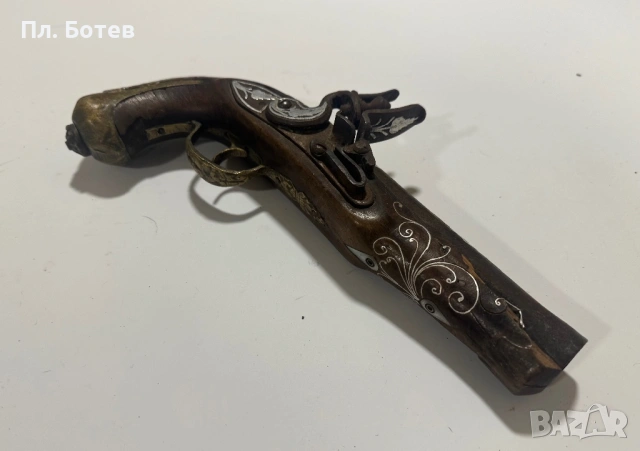 Стар кремъчен пистолет, снимка 3 - Антикварни и старинни предмети - 53952944