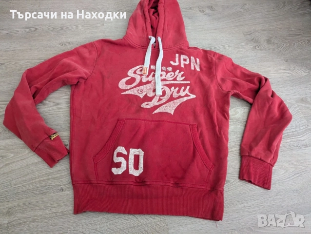 Мъжки суичър Superdry Hooded Sweatshirt Hoodie Hoody Size L Large, снимка 3 - Суичъри - 52188230