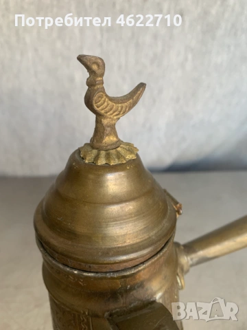 стара кана джезве  за кафе от мед и месинг, снимка 11 - Антикварни и старинни предмети - 54246525