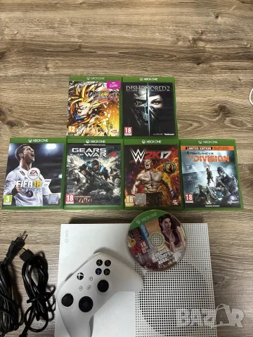 Xbox One S White 500GB + игри, снимка 2 - Xbox конзоли - 56299955
