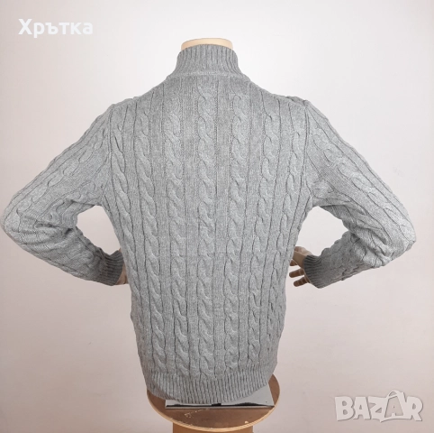 Polo Ralph Lauren Cable-Knit - Оригинален мъжки пуловер с цип р-р M, снимка 4 - Пуловери - 51936555