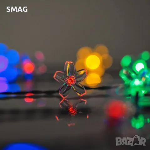 60 соларни LED цветя 5.9m - многоцветни S_1232529, снимка 3 - Соларни лампи - 49928765