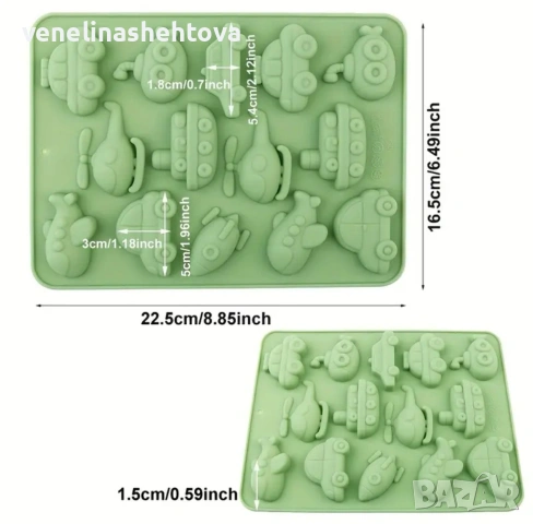 Кола самолет хеликоптер силиконов молд за свещи гипс сапун смола фондан за декорация на торта , снимка 3 - Форми - 53191397