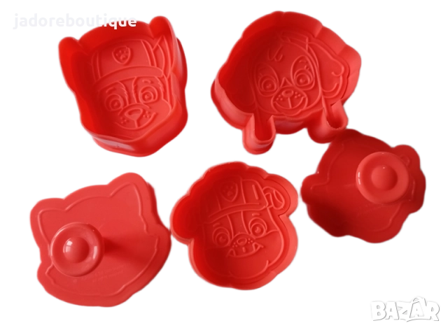 Резци за сладки Пес Патрул - 5 бр/к-кт, снимка 2 - Форми - 32639566