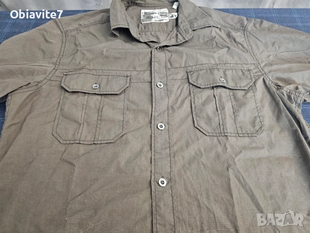 Кафява риза Esprit с метални копчета – размер L