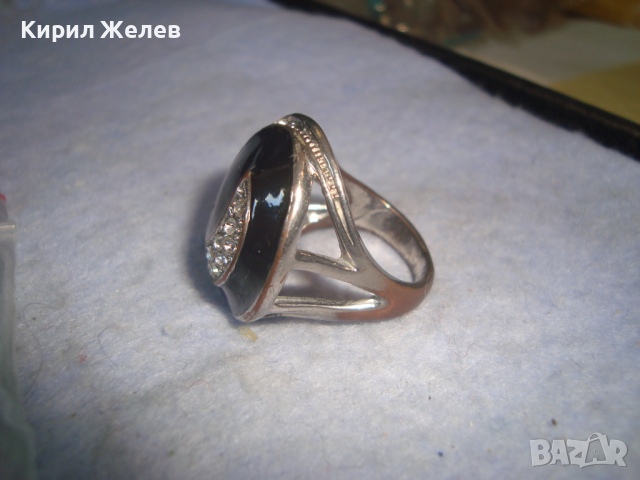 ПОСРЕБРЕН ЕМАЙЛИРАН МЕДЕН СКЪПОЦЕНЕН АРТ ПРЪСТЕН с ЦИРКОНИ 4212, снимка 4 - Пръстени - 36377948