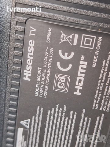 TCon BOARD,RSAG7.820.12570/ROH за 50-инчов телевизор HISENSE Модел  50A6K, с дисплей  HD500H1U01-T0L, снимка 4 - Части и Платки - 52635396
