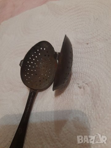 Стара лъжичка-цедка, снимка 7 - Антикварни и старинни предмети - 40702456