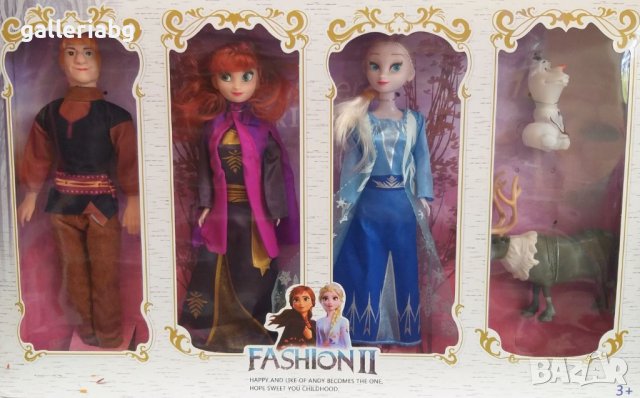 Голям комплект с кукли и фигурки на Замръзналото кралство (Frozen), снимка 1 - Фигурки - 40447772