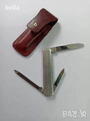 Джобна ножка Солинген Smf,кожен калъф ., снимка 2 - Антикварни и старинни предмети - 48739244