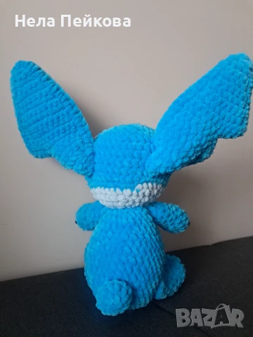 Плетен плюшен стич, ръчно изработен, снимка 4 - Плюшени играчки - 50489291