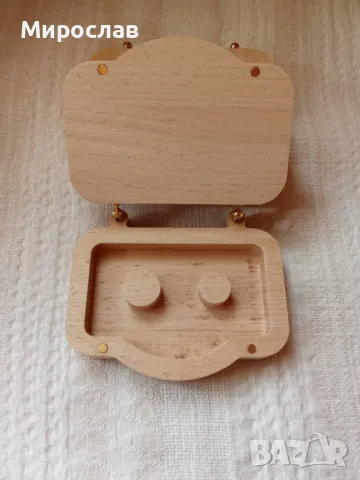 Сватбена кутийка за халки от бук., снимка 3 - Сватбени аксесоари - 49998386