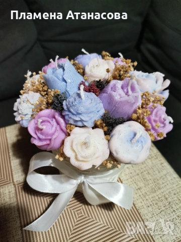 Букети от ароматни соеви свещи