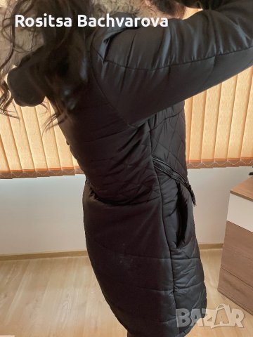 Черно шушляково яке, размер Л, снимка 6 - Якета - 38896048