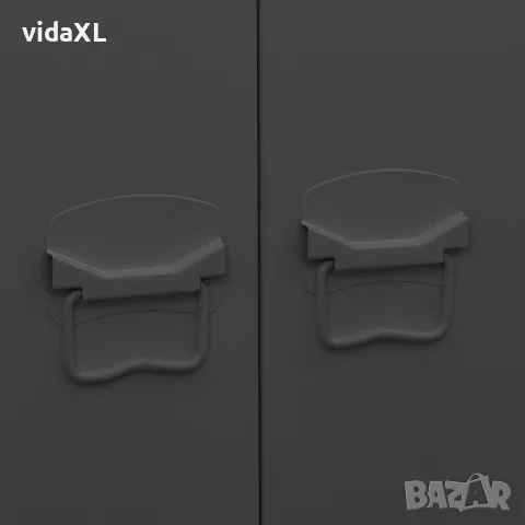 vidaXL Индустриален гардероб, черен, 90x50x180 см, метал, снимка 8 - Гардероби - 56147073