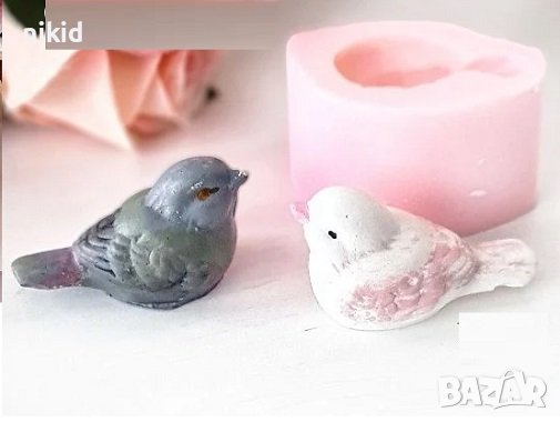 3D Врабче птичка силиконов молд форма калъп фондан шоколад гипс свещ, снимка 5 - Форми - 37021576