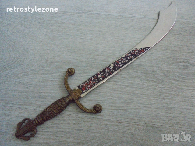 № 8455 Стар декоративен нож – ориенталски стил , снимка 3 - Други ценни предмети - 53156520