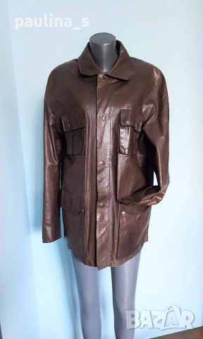 Винтидж / "Tommy Hilfiger" / Мъжко яке от естествена кожа 