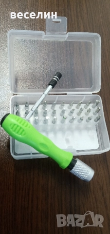 Комплект 32 части часовникарски отвертки, снимка 4 - Отвертки - 52372988