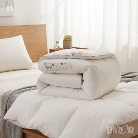Капитониран чаршаф от нетъкана материя 1,80 x 2,00 м + 2 калъфки + Подарък Зимен юрган с овча вълна , снимка 4 - Спално бельо - 53374368