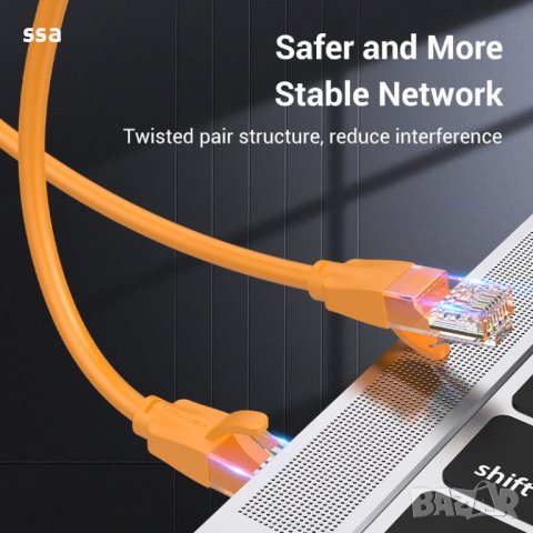 Vention Кабел LAN UTP Cat.6 Patch Cable - 1M Orange - IBEOF, снимка 2 - Кабели и адаптери - 44231010