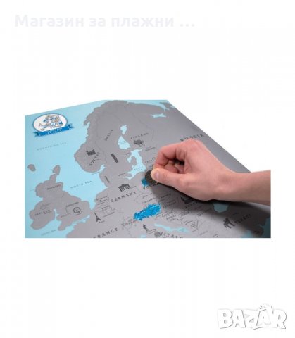 СКРЕЧ КАРТА НА ЕВРОПА ЗА ИЗТРИВАНЕ - код 1203, снимка 5 - Други - 34292722