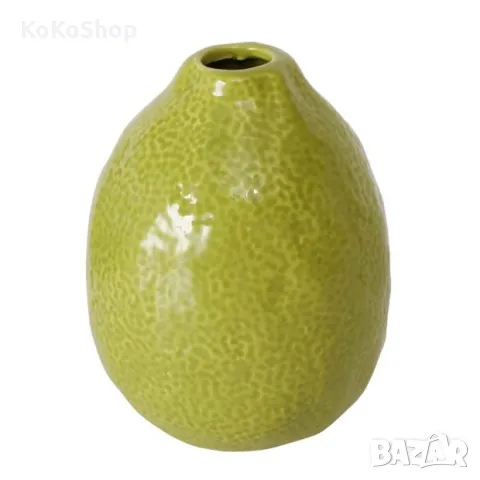 Ваза "Лайм"9х9х12 см./зелена ваза/керамична ваза, снимка 3 - Вази - 49710208