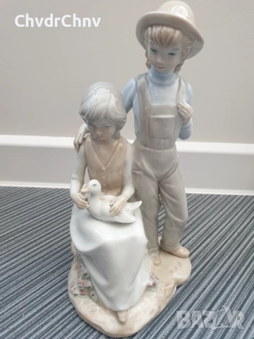 Sanbo Valencia статуетка 26см/САНБО Валенсия испанска порцеланова фигура-композиция/деца-гъска