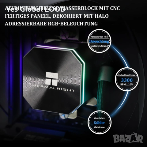 Thermalright Frozen Edge 240 Black AIO водно охлаждане, снимка 3 - Други - 53173983