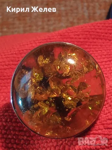 ВЕЛИКОЛЕПЕН СРЕБЪРЕН ПРЪСТЕН СРЕБРО ВИСОКА ПРОБА с ОГРОМЕН БАЛТИЙСКИ 100% НАТУРАЛЕН КЕХЛИБАР 42000, снимка 18 - Пръстени - 49913259