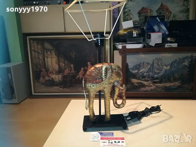 метален слон-лампа-50см-внос франция, снимка 13 - Колекции - 29563049